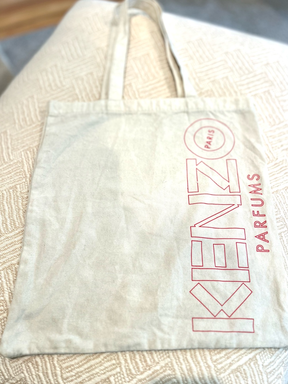 KENZO Parfums Paris Canvas Tote. Luxury. French. Beach. Shopping.